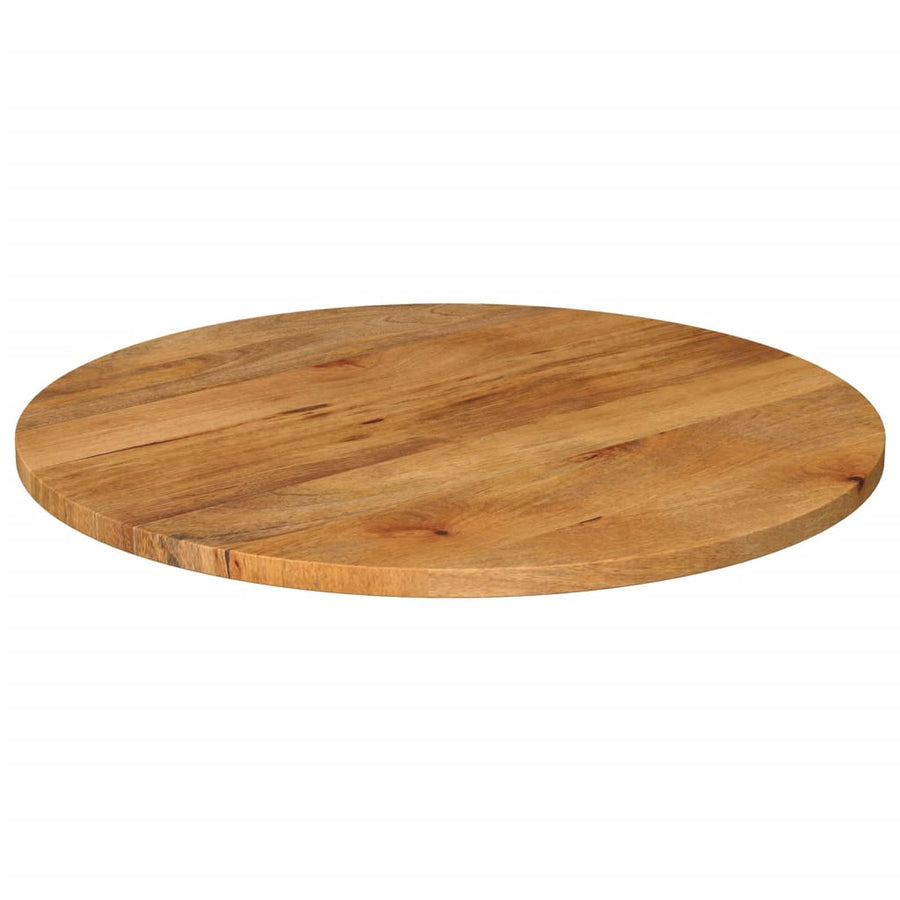 Tafelblad Rond Ø 70X3,8 Cm Massief Ruw Mangohout Mangohout (Eikenafwerking) 38 mm 70 cm