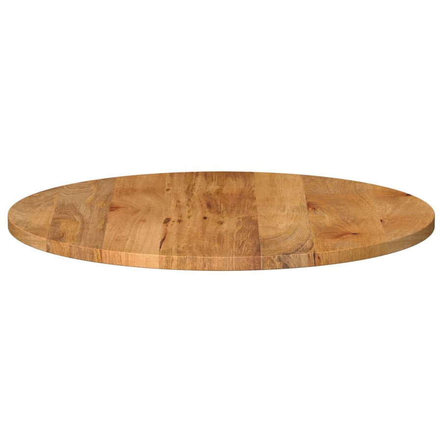Tafelblad Rond Ø 70X3,8 Cm Massief Ruw Mangohout Mangohout (Eikenafwerking) 38 mm 70 cm