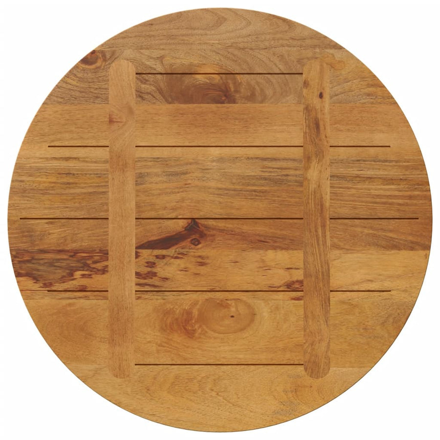 Tafelblad Rond Ø 70X3,8 Cm Massief Ruw Mangohout Mangohout (Eikenafwerking) 38 mm 70 cm
