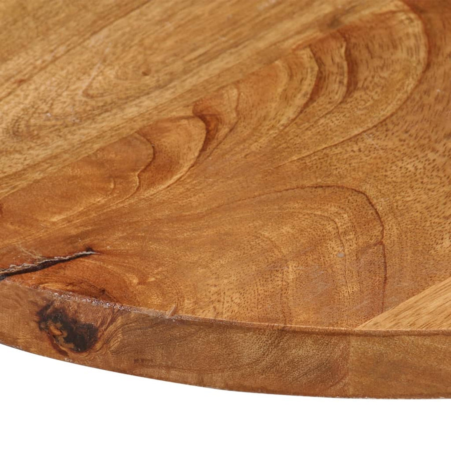 Tafelblad Rond Ø 70X3,8 Cm Massief Ruw Mangohout Mangohout (Eikenafwerking) 38 mm 70 cm
