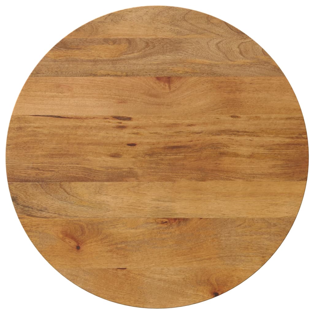 Tafelblad Rond Ø 80X2,5 Cm Massief Ruw Mangohout Mangohout (Eikenafwerking) 25 mm 80 cm