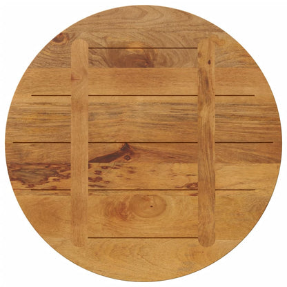 Tafelblad Rond Ø 80X3,8 Cm Massief Ruw Mangohout Mangohout (Eikenafwerking) 38 mm 80 cm