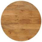 Tafelblad rond Ø 90 cm massief mangohout eikenafwerking