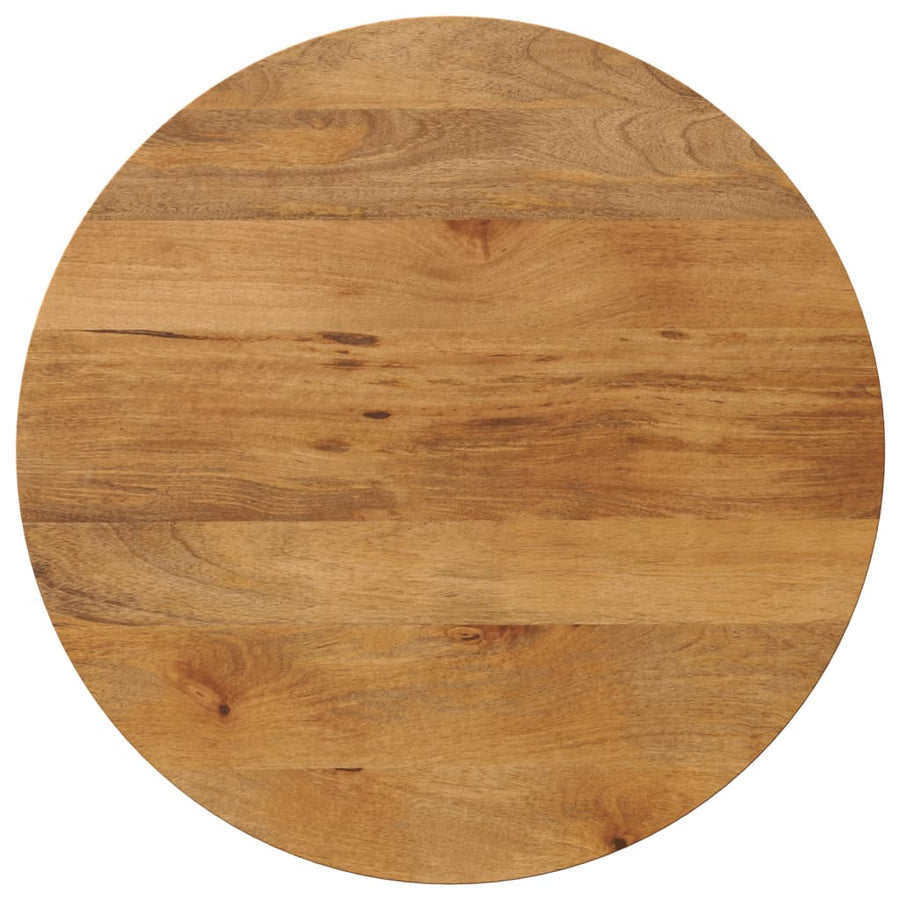 Tafelblad Rond Ø 90X3,8 Cm Massief Ruw Mangohout Mangohout (Eikenafwerking) 38 mm 90 cm