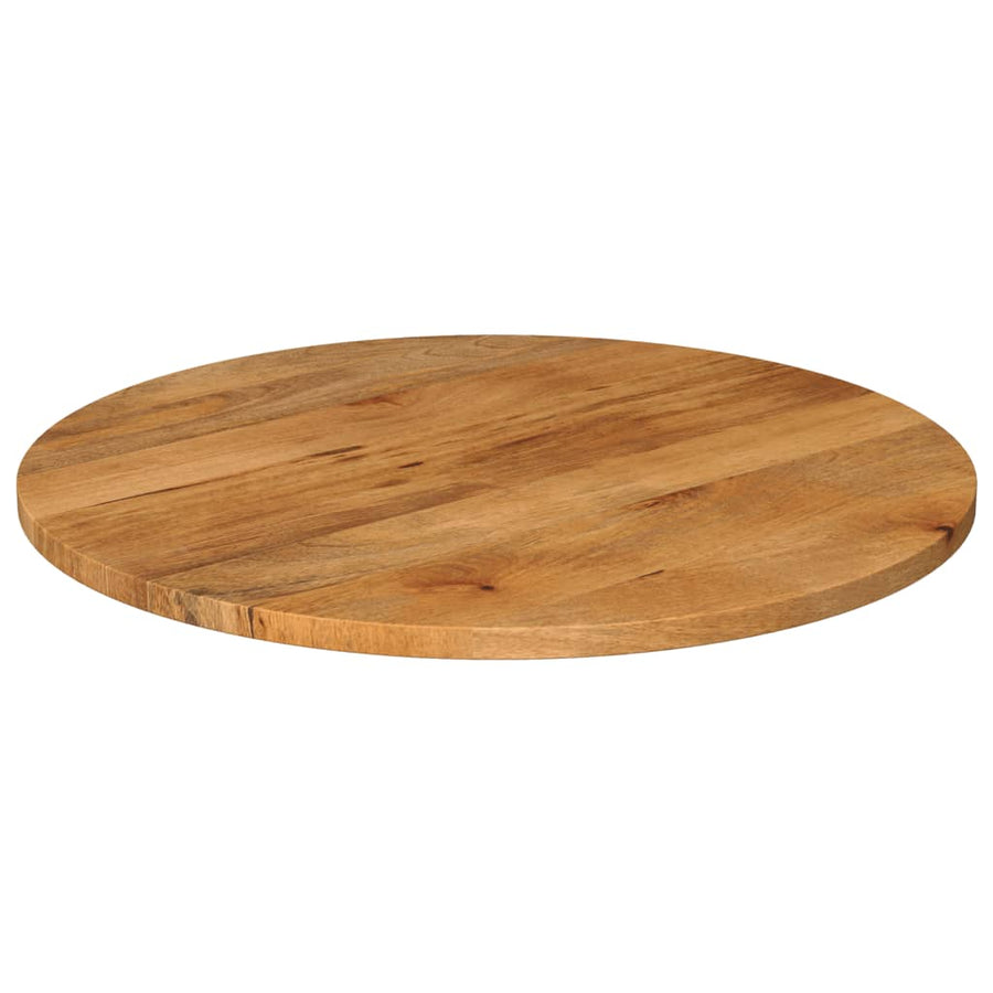 Tafelblad Rond Ø 90X3,8 Cm Massief Ruw Mangohout Mangohout (Eikenafwerking) 38 mm 90 cm