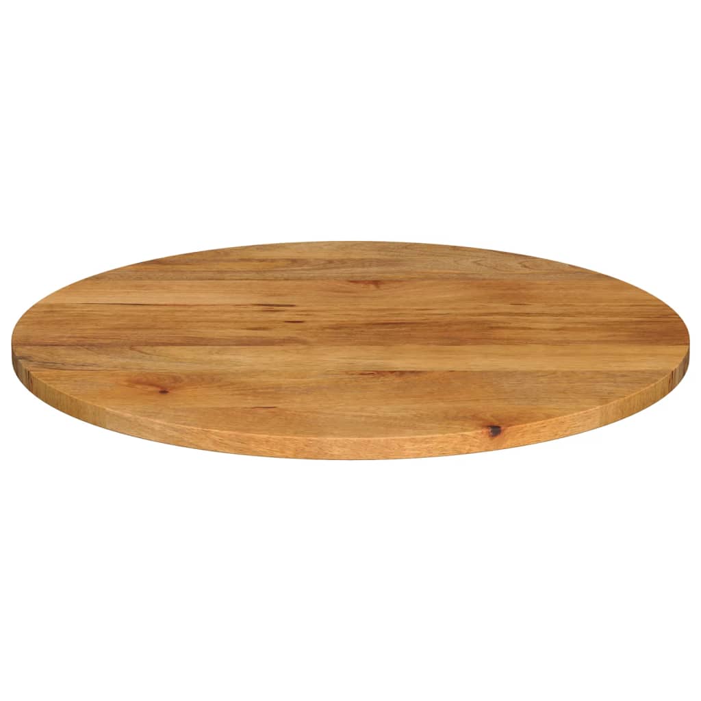 Tafelblad rond Ø 90x3,8 cm massief ruw mangohout