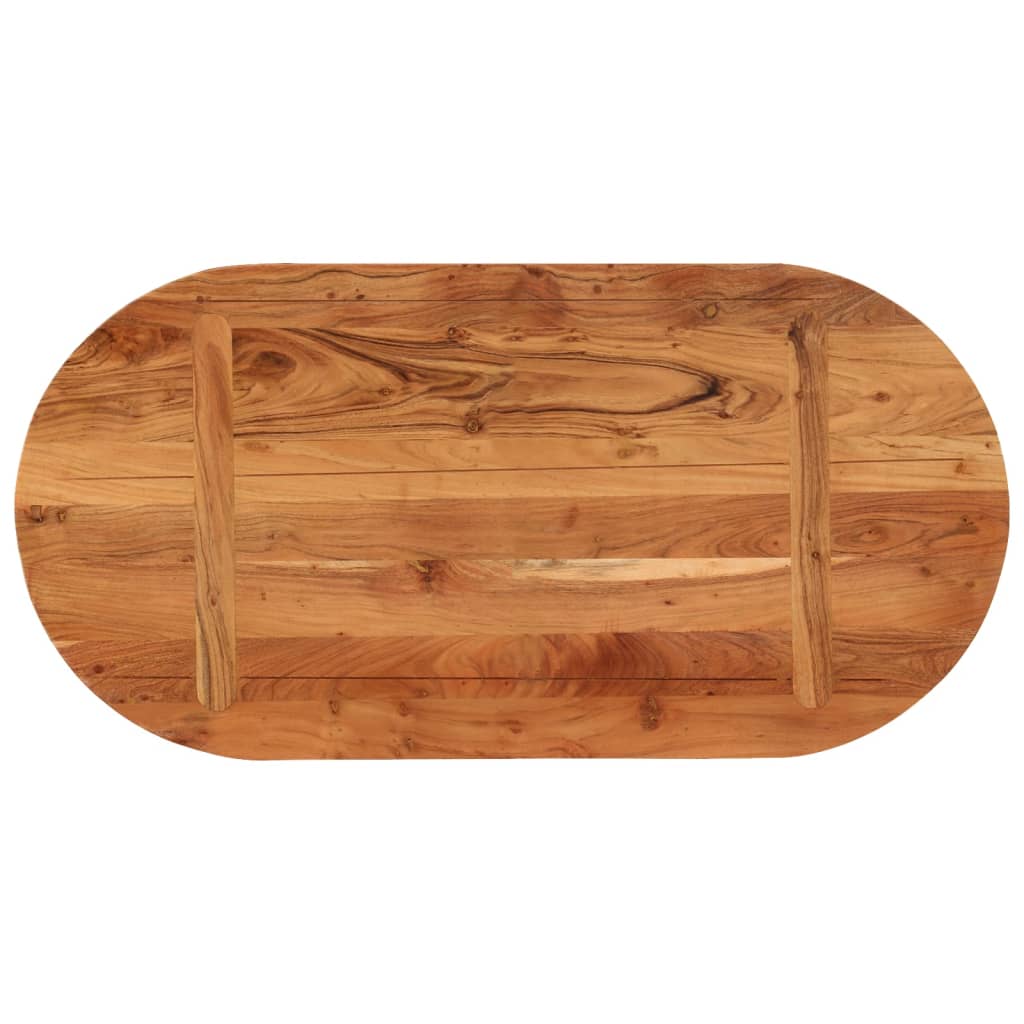 Tafelblad Ovaal 80X40X2,5 Cm Naturel 80 x 40 x 2.5 cm