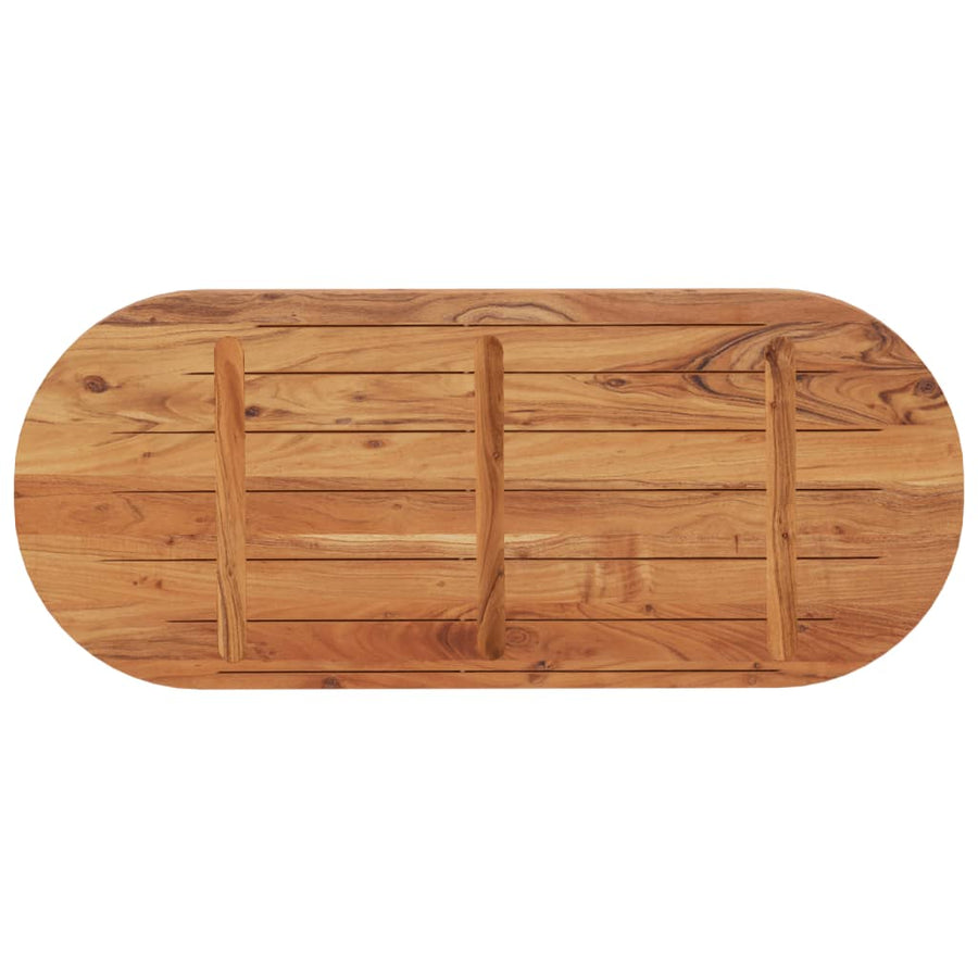 Tafelblad Ovaal 40X60X2,5 Cm Naturel 140 x 60 x 2.5 cm