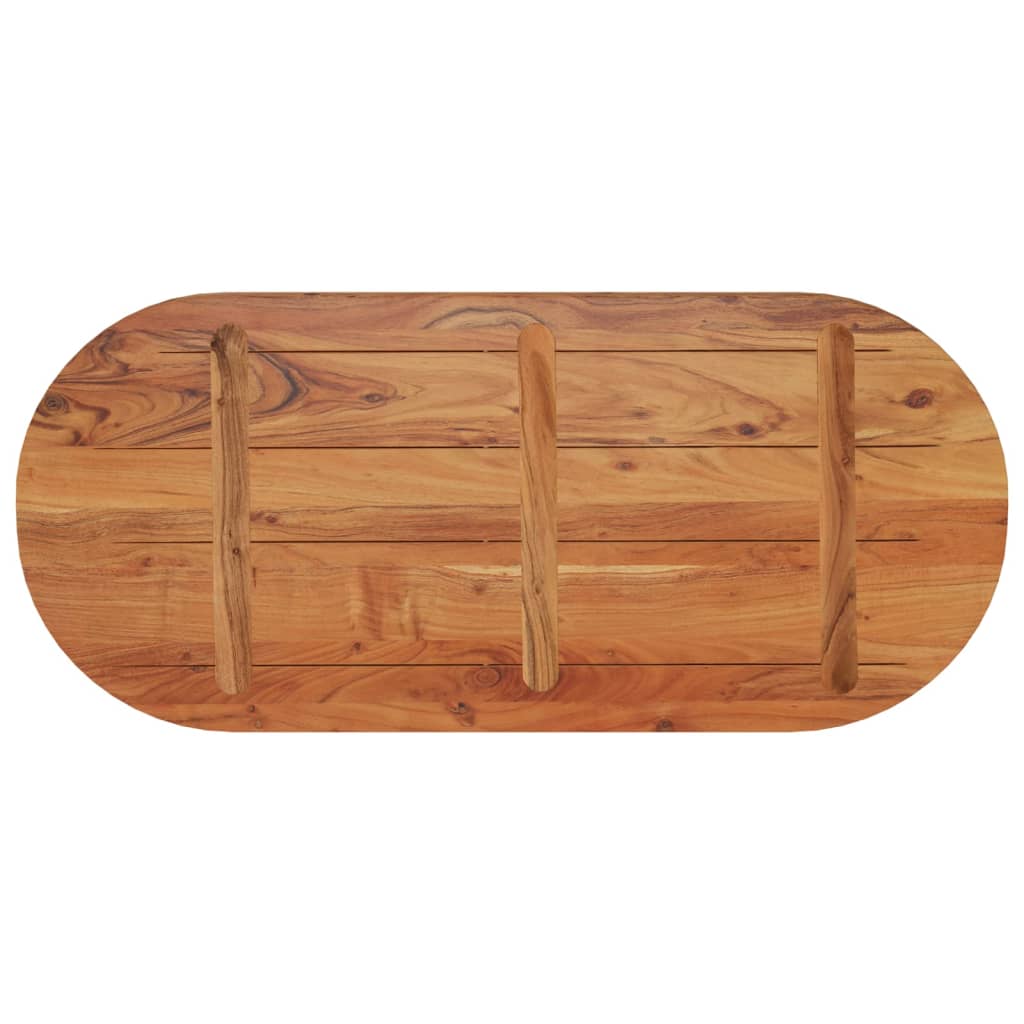 Tafelblad Ovaal 90X40X3,8 Cm Naturel 90 x 40 x 3.8 cm
