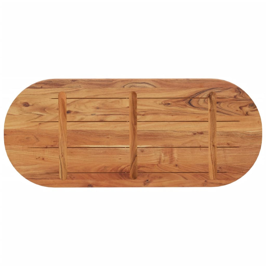 Tafelblad Ovaal 00X40X3,8 Cm Naturel 100 x 40 x 3.8 cm