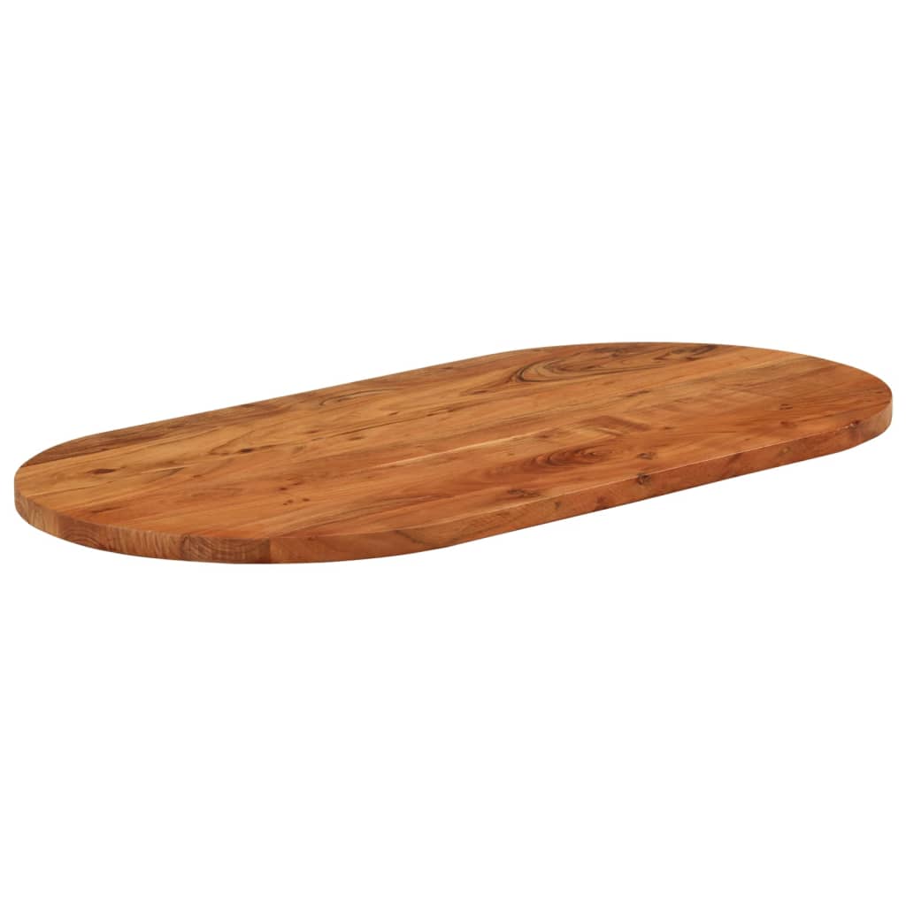 Tafelblad Ovaal 120X63,8,5 Cm Massief Acaciahout Acaciahout (Naturel) 38 mm 120 x 60 cm