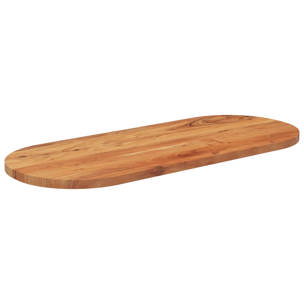 Tafelblad Ovaal 140X60X3,8 Cm Massief Acaciahout Acaciahout (Naturel) 38 mm 140 x 60 cm