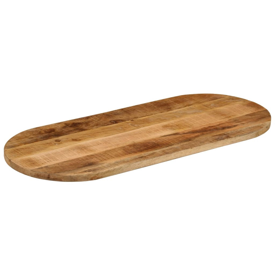 Tafelblad Ovaal 80X40X3,8 Cm Massief Ruw Mangohout