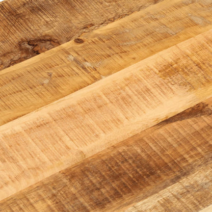 Tafelblad Ovaal 90X40X3,8 Cm Massief Ruw Mangohout Donkerbruin