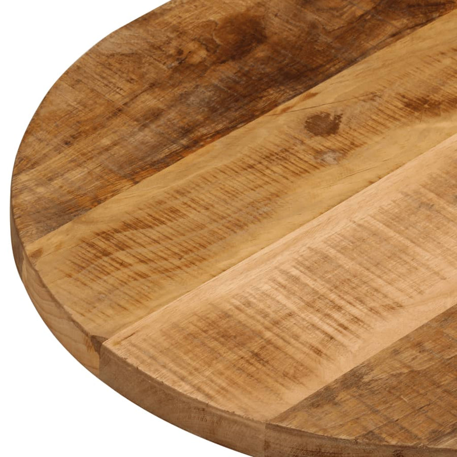 Tafelblad Ovaal 120X50X3,8 Cm Massief Ruw Mangohout Donkerbruin