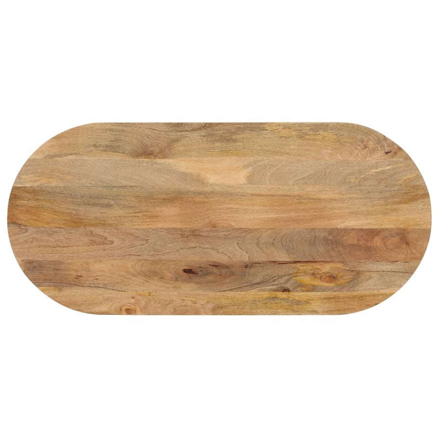 Tafelblad Ovaal 140X50X2,5 Cm Massief Mangohout