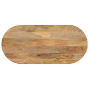 Tafelblad ovaal 140x60x2,5 cm massief mangohout