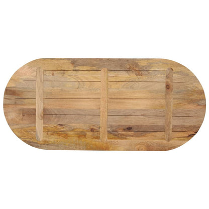 Tafelblad Ovaal 140X60X2,5 Cm Massief Mangohout