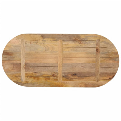 Tafelblad Ovaal 90X40X3,8 Cm Massief Mangohout