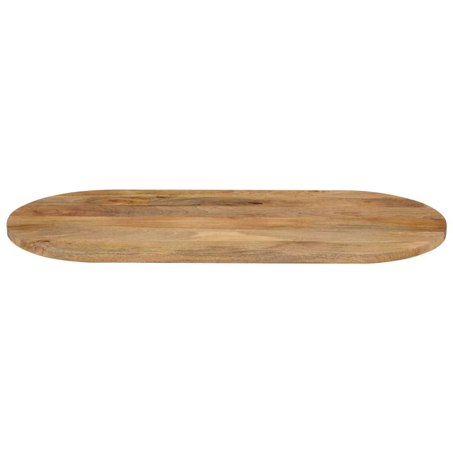 Tafelblad Ovaal 110X40X3,8 Cm Massief Mangohout Donkerbruin