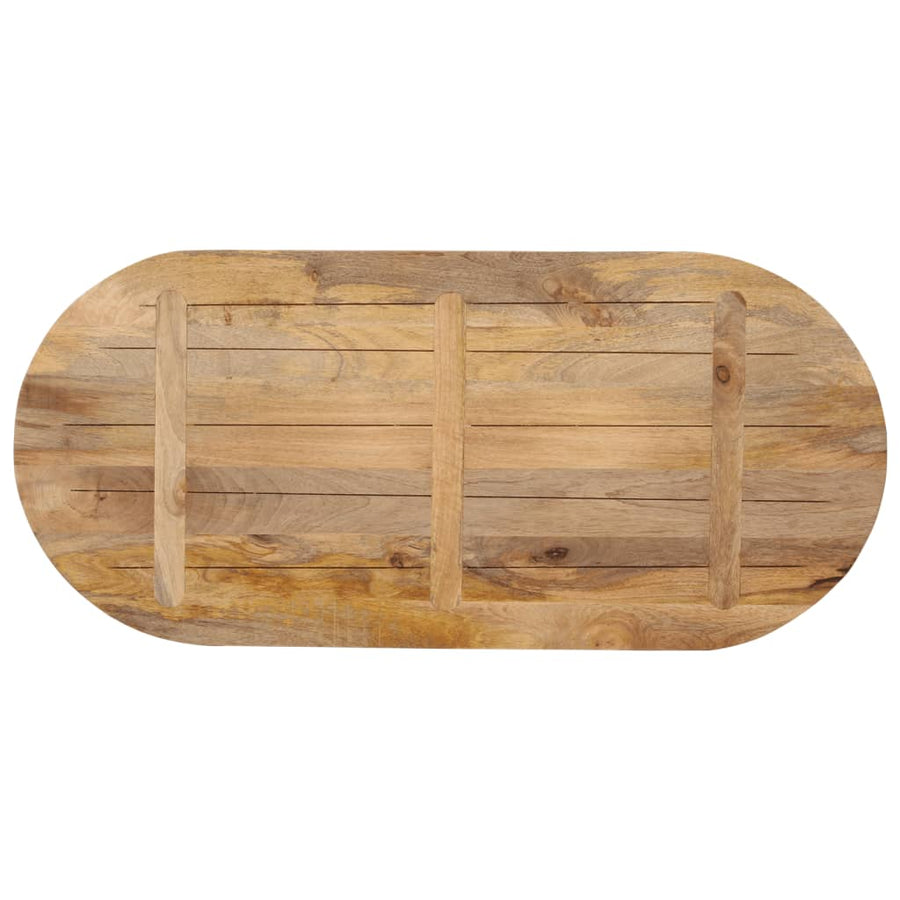 Tafelblad Ovaal 100X50X3,8 Cm Massief Mangohout