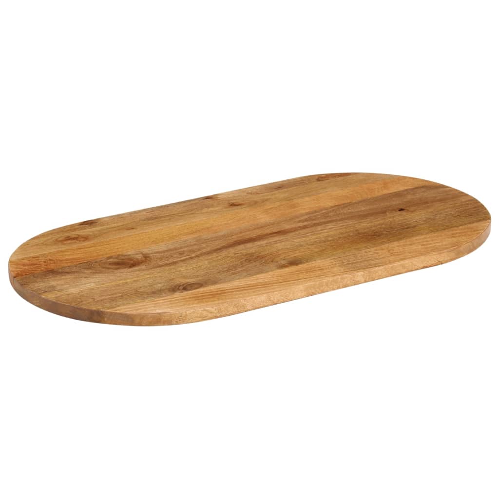 Tafelblad Ovaal 110X50X2,5 Cm Massief Mangohout Donkerbruin