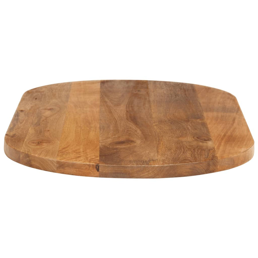 Tafelblad Ovaal 110X50X2,5 Cm Massief Mangohout Donkerbruin