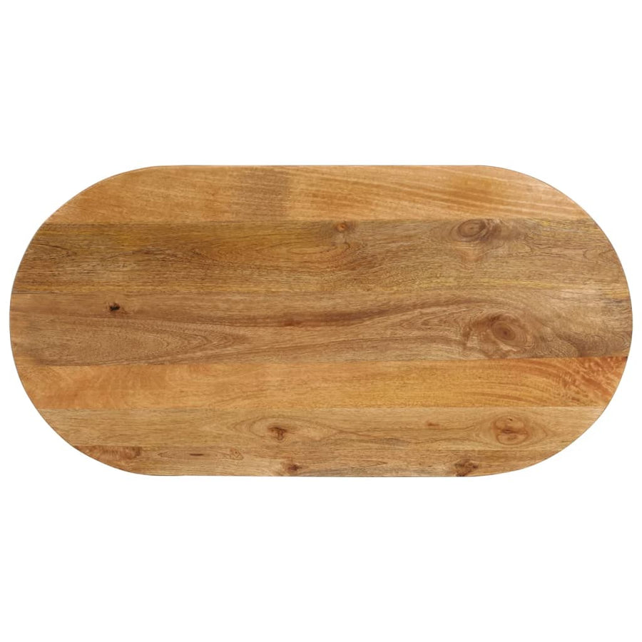 Tafelblad Ovaal 140X60X2,5 Cm Massief Mangohout Mangohout (Eikenafwerking) 25 mm