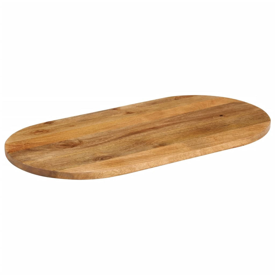Tafelblad Ovaal 140X60X2,5 Cm Massief Mangohout Mangohout (Eikenafwerking) 25 mm