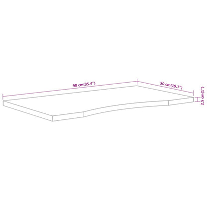 Bureaublad Rechthoekig 90X50X2,5 Cm Massief Acaciahout