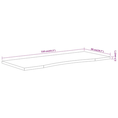 Bureaublad Rechthoekig 110X50X2,5 Cm Massief Acaciahout 110 x 50 x 2.5 cm