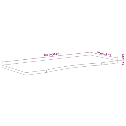 Bureaublad Rechthoekig 120X50X2,5 Cm Massief Acaciahout 120 x 50 x 2.5 cm