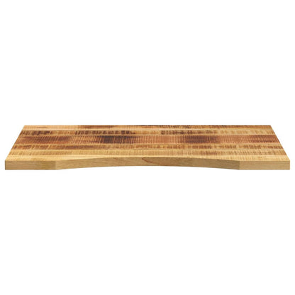 Bureaublad met ronding 80x50x2,5 cm massief ruw mangohout