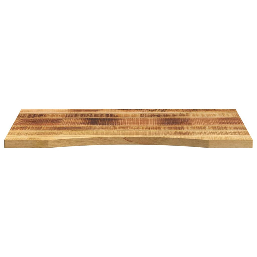 Bureaublad met ronding 90x50x2,5 cm massief ruw mangohout