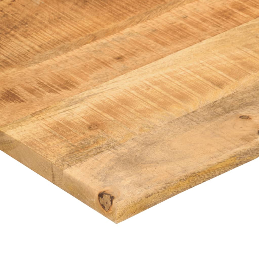 Bureaublad met ronding 90x50x2,5 cm massief ruw mangohout
