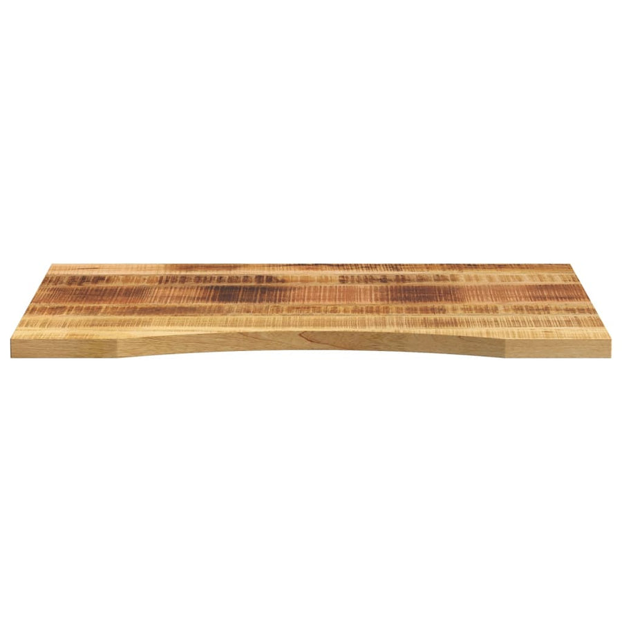 Bureaublad met ronding 100x50x2,5 cm massief ruw mangohout