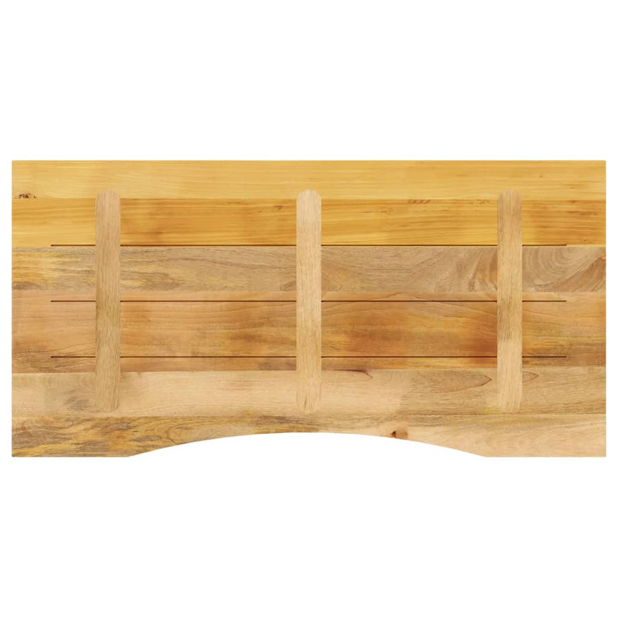 Bureaublad met ronding 110x50x2,5 cm massief ruw mangohout