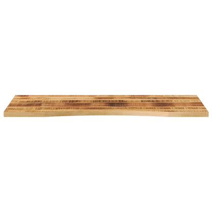 Bureaublad met ronding 120x50x2,5 cm massief ruw mangohout