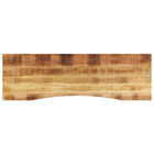 Desktop with curve 160x50x2.5 cm solid rough mango wood