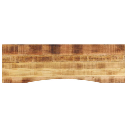 Bureaublad met ronding 160x50x2,5 cm massief ruw mangohout