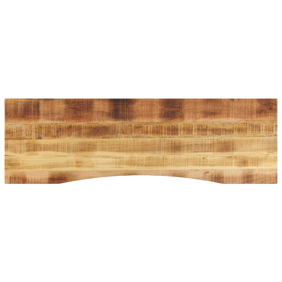 Bureaublad met ronding 160x50x2,5 cm massief ruw mangohout