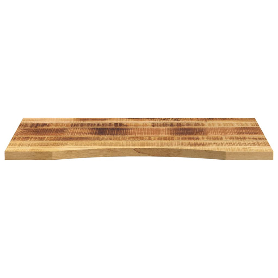 Bureaublad met ronding 80x60x2,5 cm massief ruw mangohout