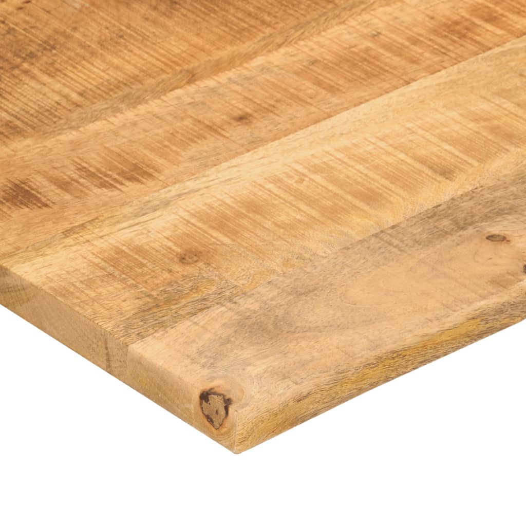 Bureaublad met ronding 80x60x2,5 cm massief ruw mangohout