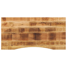 Bureaublad met ronding 110x60x2,5 cm massief ruw mangohout