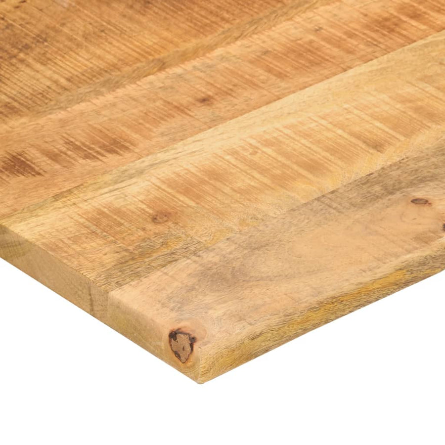 Bureaublad met ronding 110x60x2,5 cm massief ruw mangohout