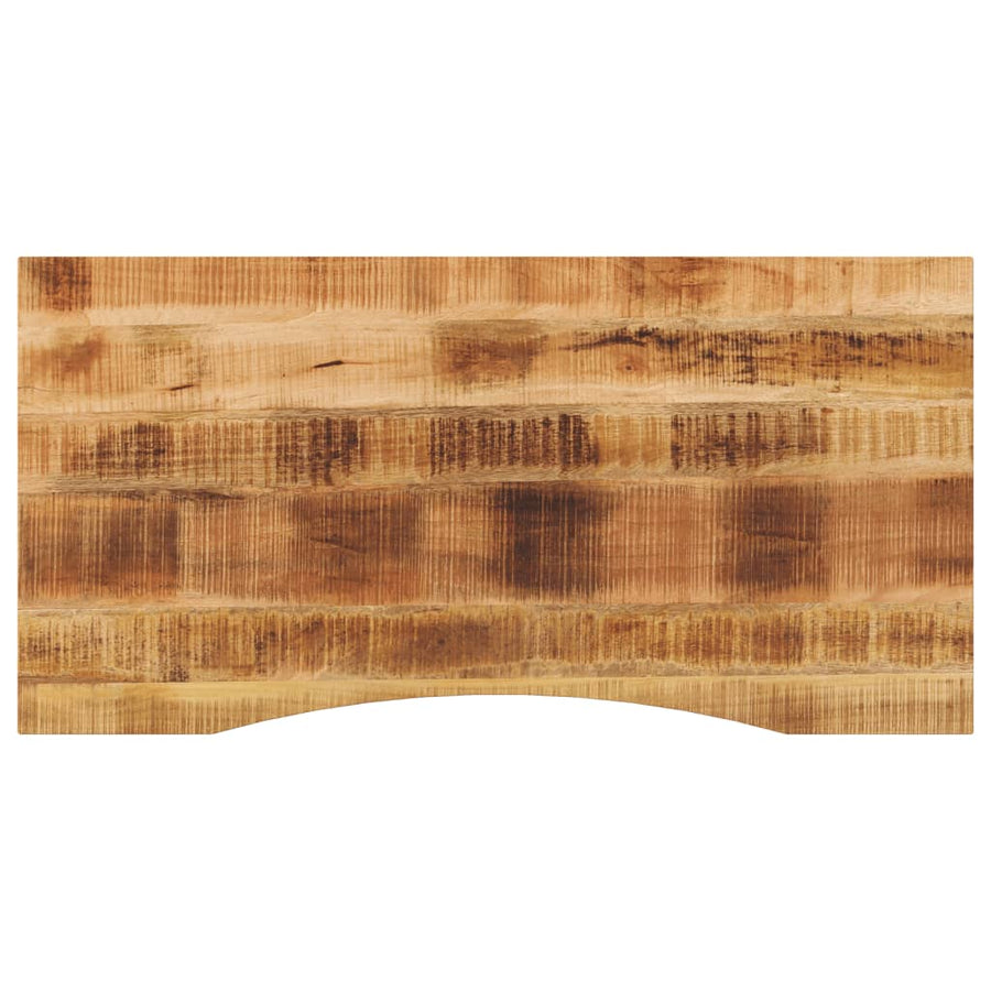 Bureaublad met ronding 140x60x2,5 cm massief ruw mangohout