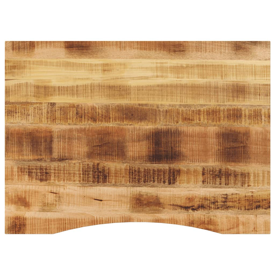 Bureaublad met ronding 100x80x2,5 cm massief ruw mangohout