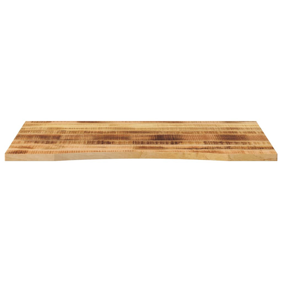 Bureaublad met ronding 100x80x2,5 cm massief ruw mangohout