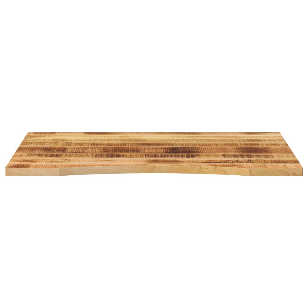 Bureaublad met ronding 110x80x2,5 cm massief ruw mangohout