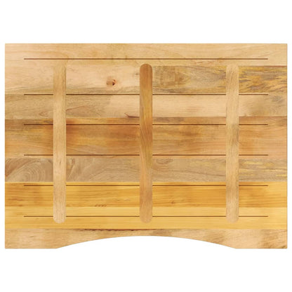Bureaublad met ronding 110x80x2,5 cm massief ruw mangohout